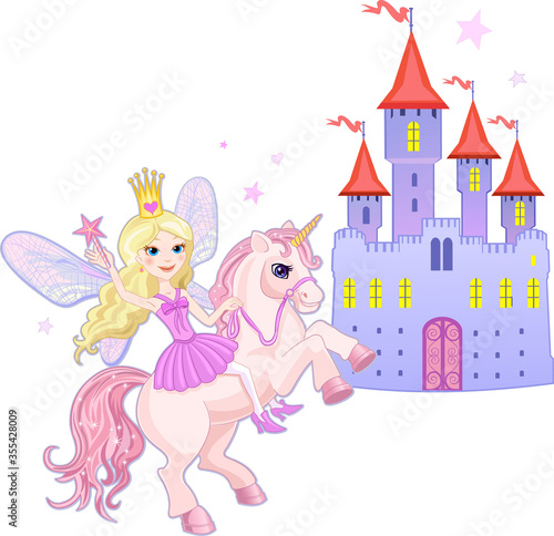 Castl and Rainbow Little Fairy and Unicorn