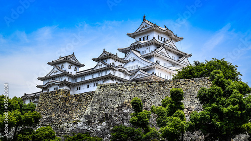 Bild auf Leinwand Beautiful view of Unesco World Heritage site Himeji castle in the summer