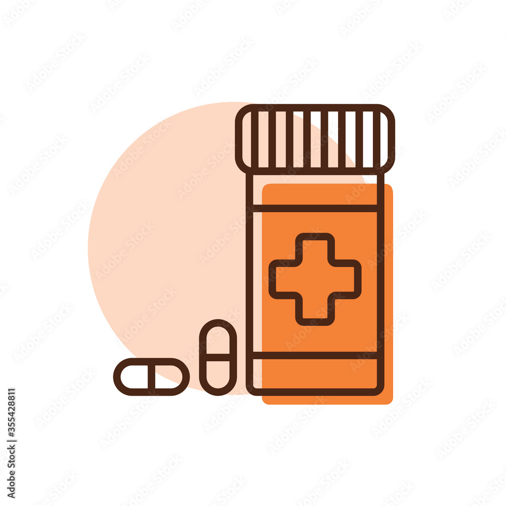 Pills box for pet vector icon. Pet animal sign Pills box for pet vector icon. Pet animal sign