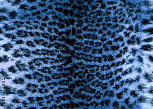 Seamless classic blue realistic leopard fur pattern  animal skin  fabric  textile prints