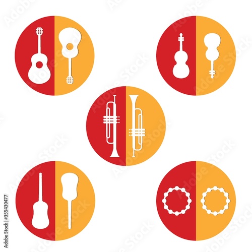 set of spanish musical intruments