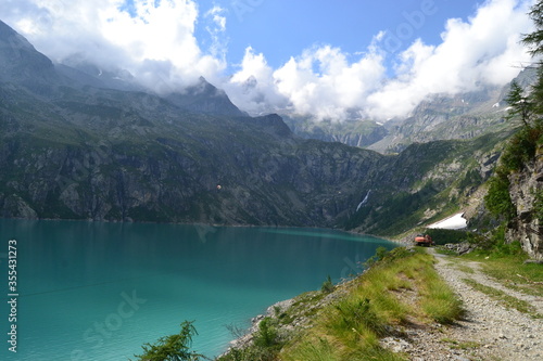 Fototapeta Naklejka Na Ścianę i Meble -  Turquoise lake at Gran Paradiso National Park Italy
