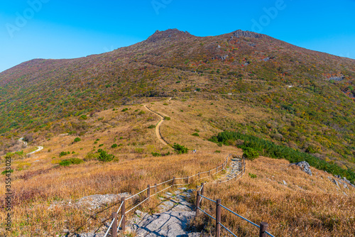 Peaks of Mudeungsan national park near Gwangju, Republic of Korea photo