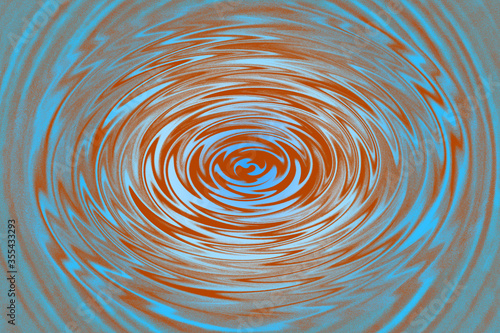 round orange icon, acoustic wave, Euclidean wave, abstract sound material, background abstraction and illustration