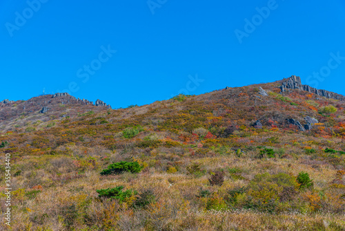 Peaks of Mudeungsan national park near Gwangju, Republic of Korea photo