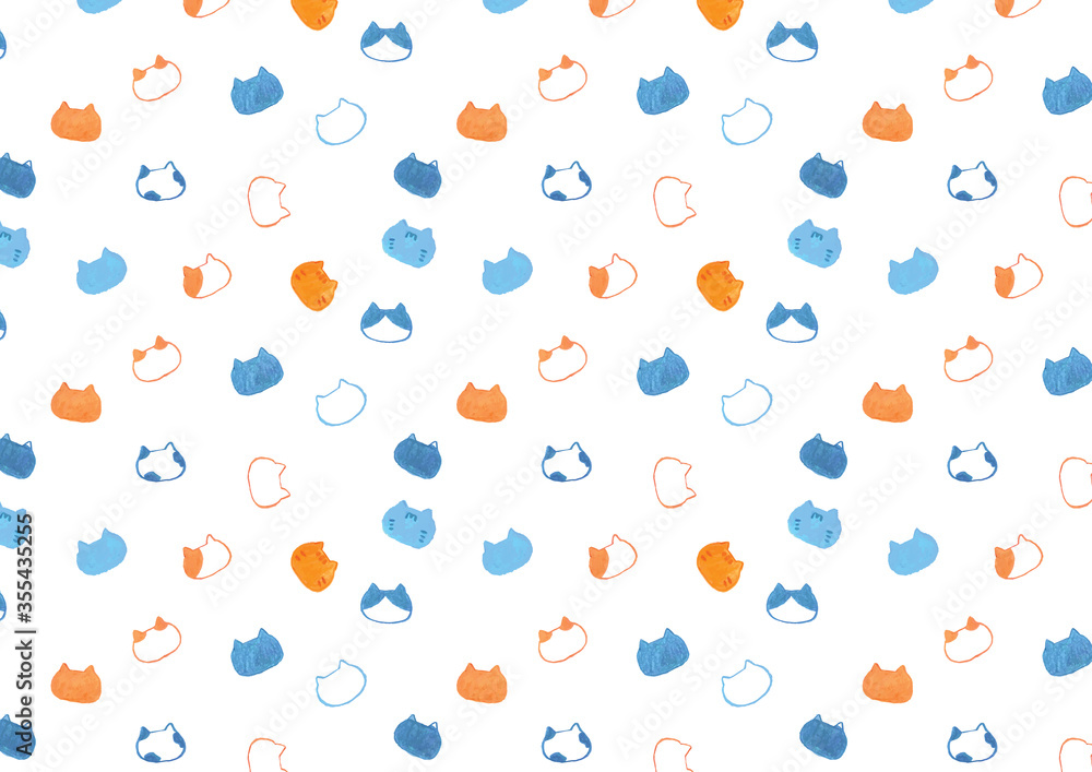 ネコの柄のイラスト背景 Stock Vector | Adobe Stock