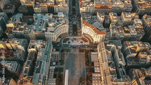 Aristotelous square during sunset, Thessaloniki, Greece
