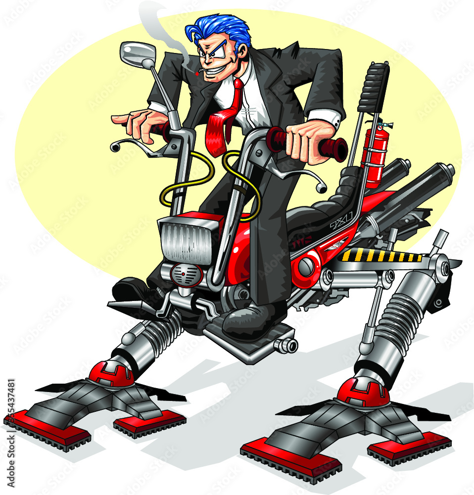 Man riding a strange walker bike Man riding a strange walker bike