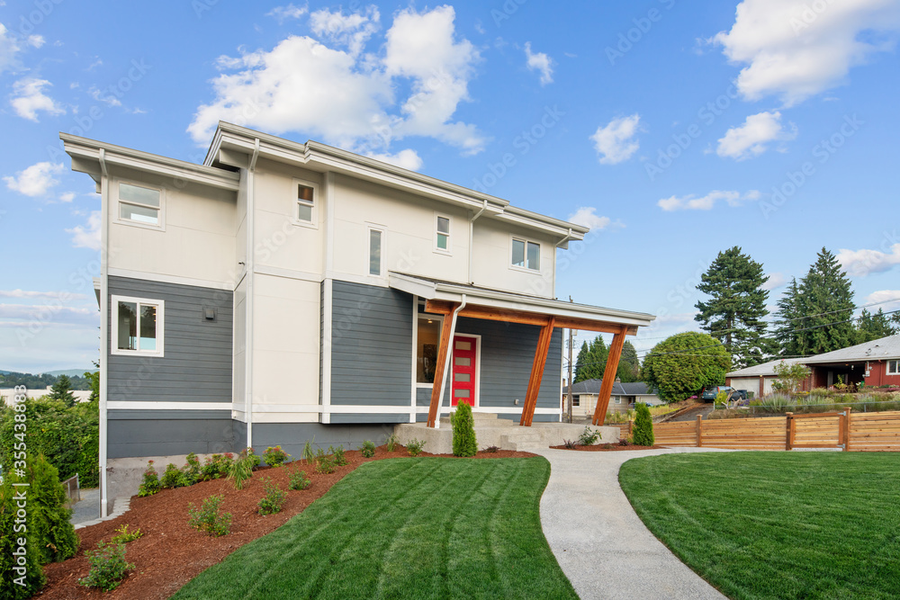 Neat home exterior with beautiful outdoor landscape Neat home exterior with beautiful outdoor landscape