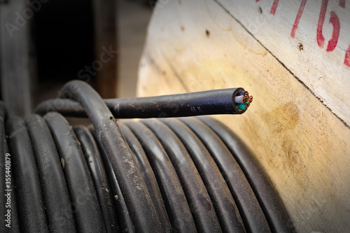 Billede på lærred Spool of Power Cable