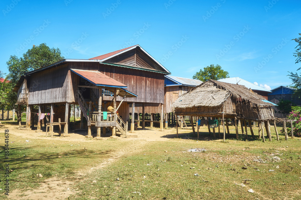 Abandoned stilt house in Kaoh Peak tribal village in Cambodia Abandoned stilt house in Kaoh Peak tribal village in Cambodia