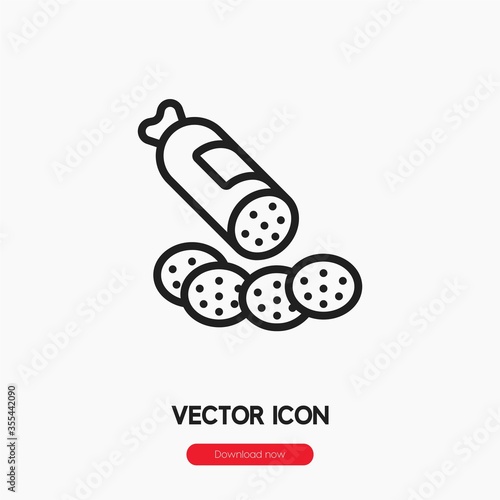 salami icon vector sign symbol