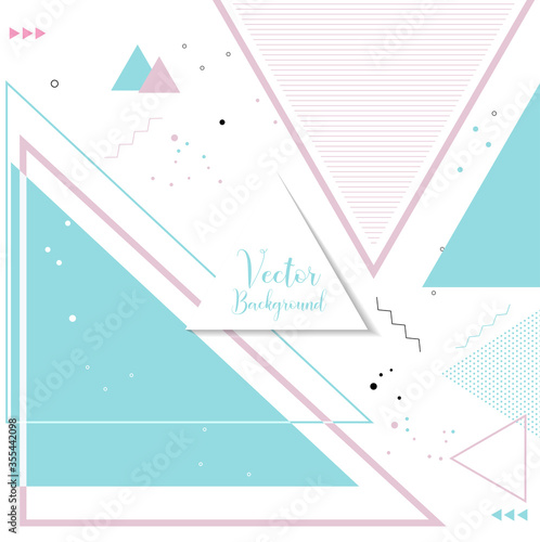 Pastel creative triangles background and business design, vector illustration.