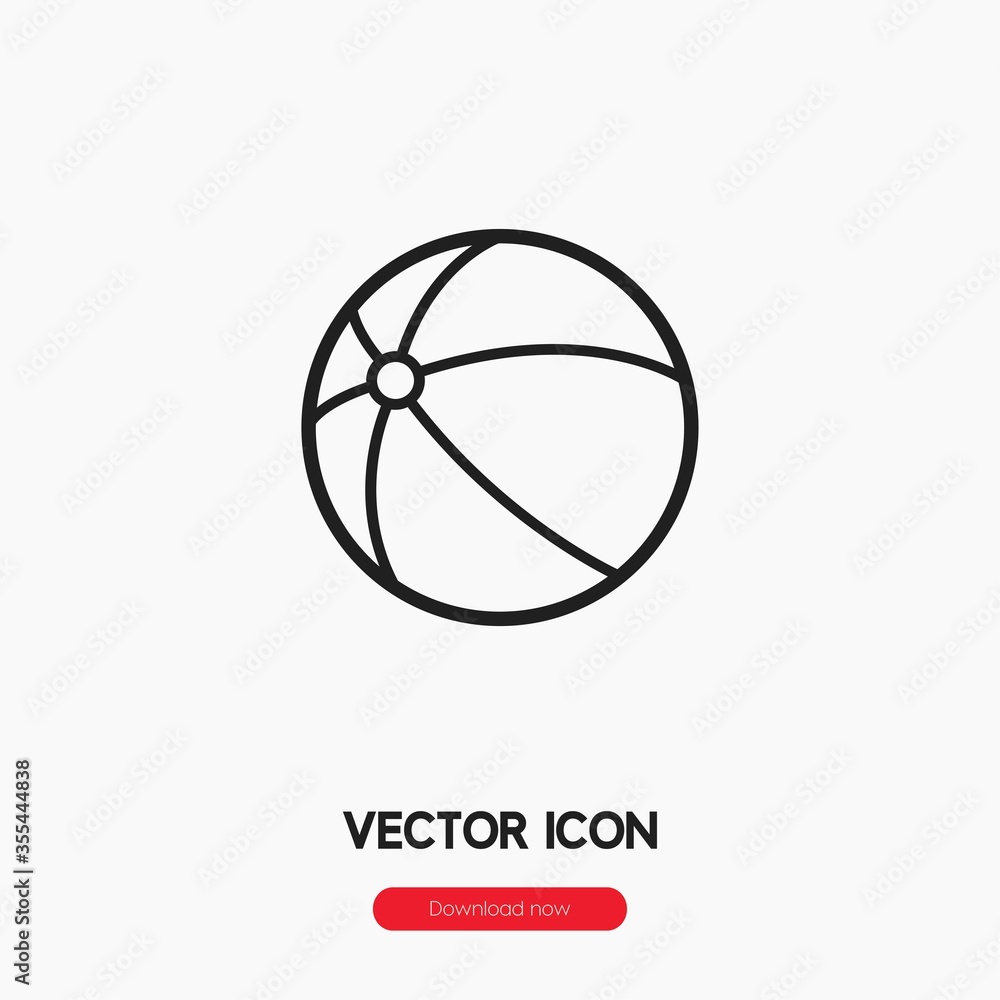 beach ball icon vector sign symbol beach ball icon vector sign symbol