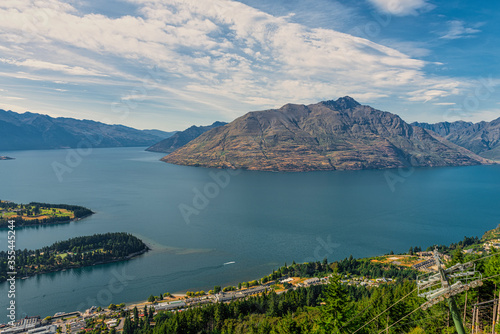 Queenstown and Lake Wakatipu in New Zealand's south Island