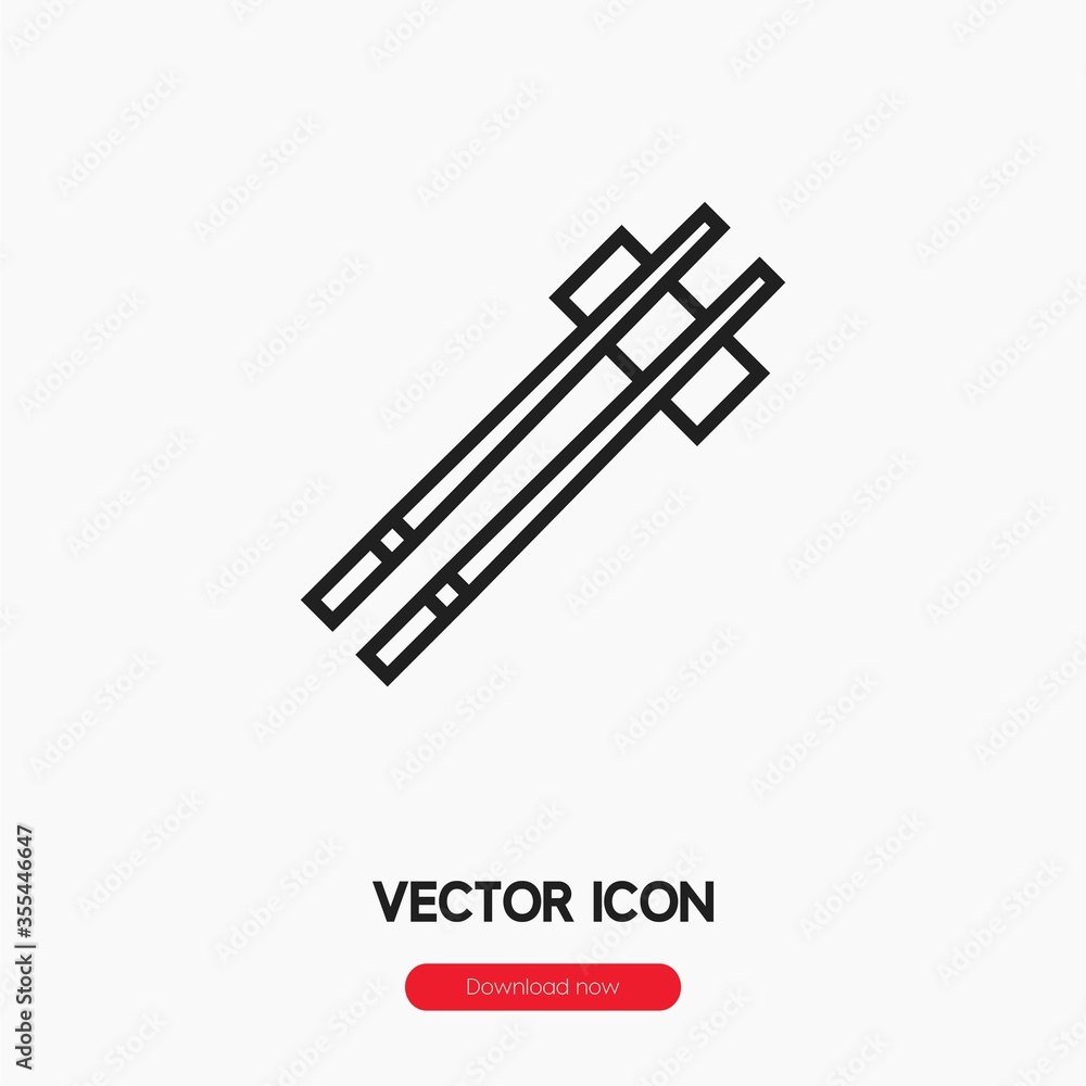 chopsticks icon vector. Linear style sign for mobile concept and web design. chopsticks symbol illustration. Pixel vector graphics - Vector. chopsticks icon vector. Linear style sign for mobile concept and web design. chopsticks symbol illustration. Pixel vector graphics - Vector.