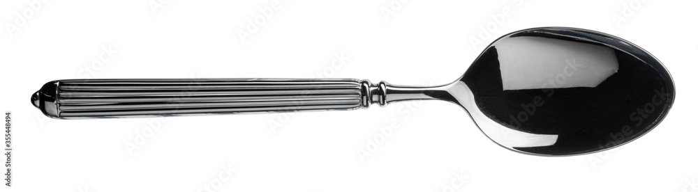 Silver spoon cutlery isolated on white background Silver spoon cutlery isolated on white background