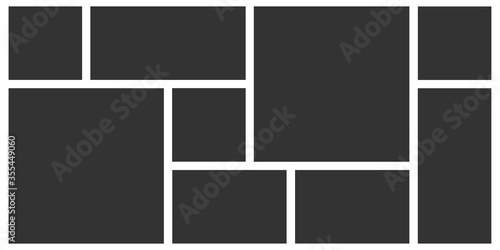 Collage template in modern style. Vector vintage pattern. Abstract background