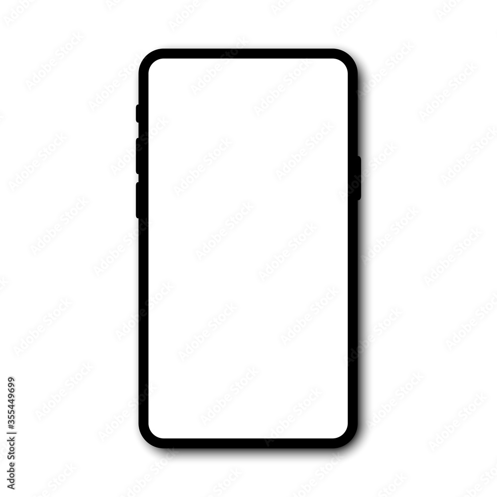 Mobile phone. Mobile phone mockup. Template smartphone, isolated. Mobile phone with shadow. Vector illustration Mobile phone. Mobile phone mockup. Template smartphone, isolated. Mobile phone with shadow. Vector illustration