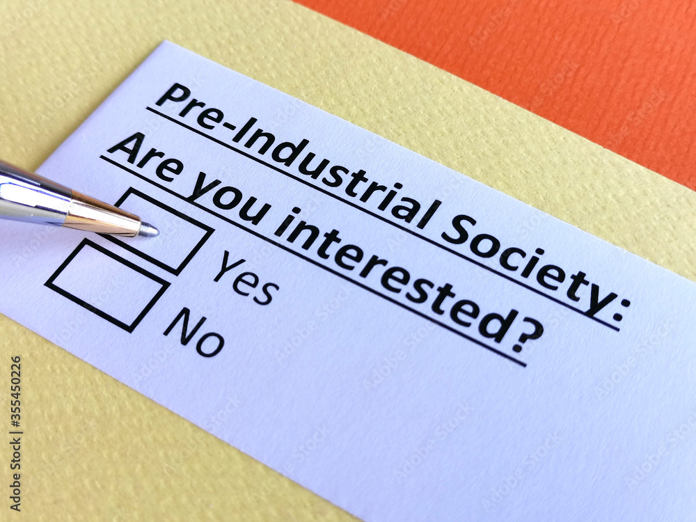 Obraz premium Questionnaire about industry