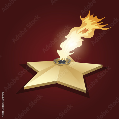 Eternal flame. Vector illustration