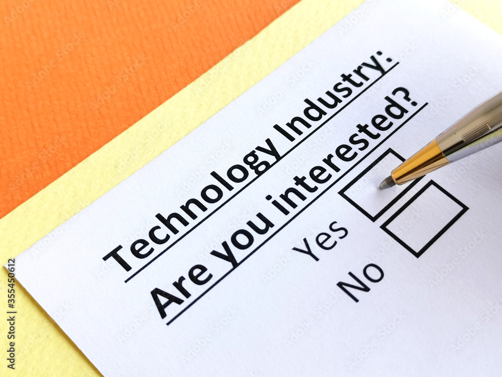 Obraz premium Questionnaire about industry
