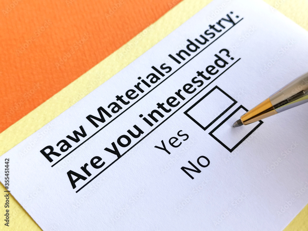 Obraz premium Questionnaire about industry