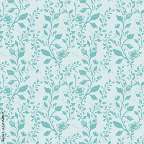 Vintage floral seamless pattern, pencil hand drawn illustration. Vintage floral design for textile, wallpaper or scrapbooking paper.