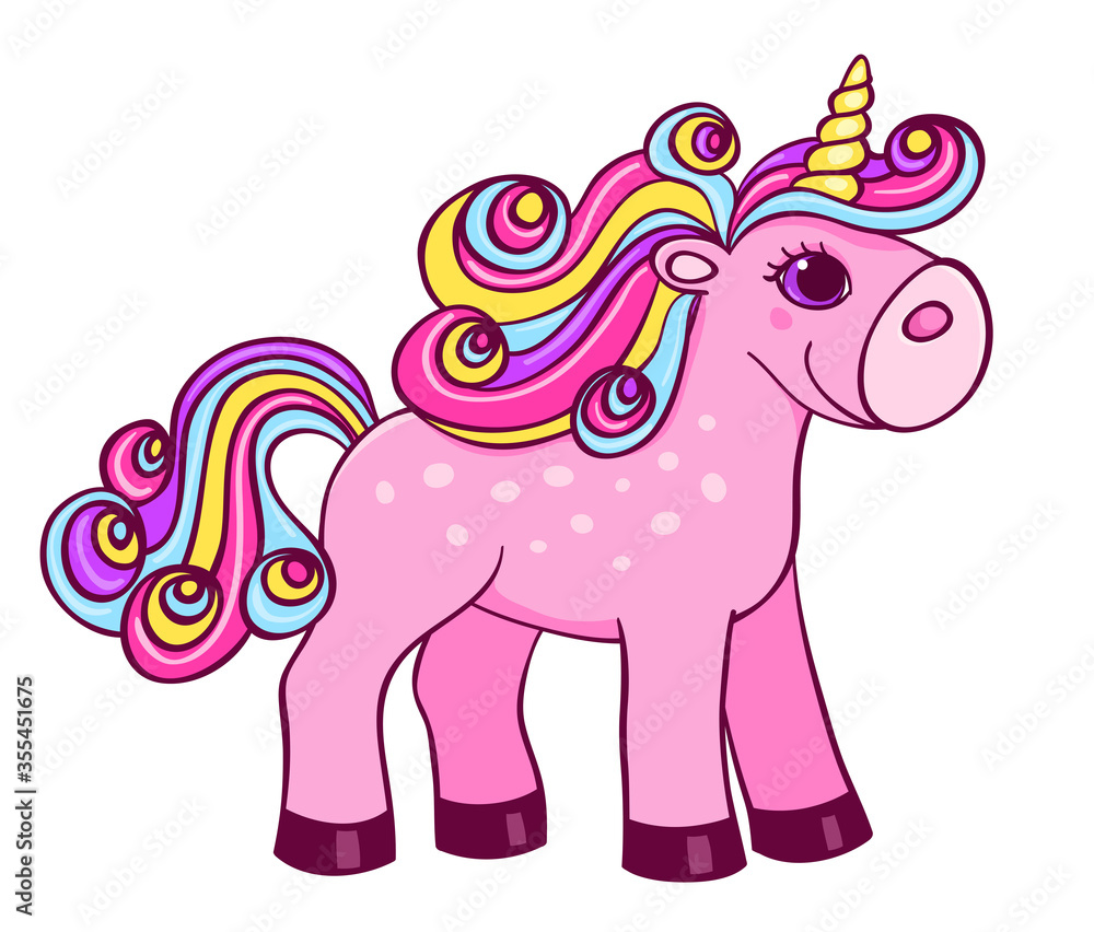 Fototapeta premium Cute litle unicorn