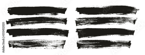 Flat Paint Brush Thin Long Background High Detail Abstract Vector Background Set 