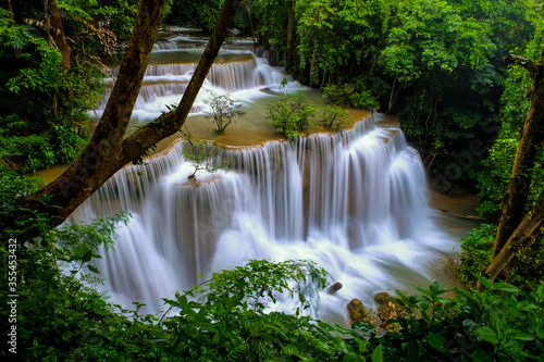 Huai Mae Khamin Waterfall  Khuean Srinagarindra National Park  Kanchanaburi Province 