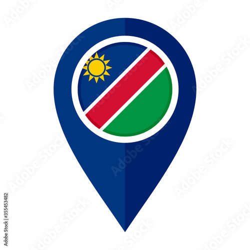 flat map marker icon with namibia flag isolated on white background Free Download flat map marker icon with namibia flag isolated on white background - GFXLoad