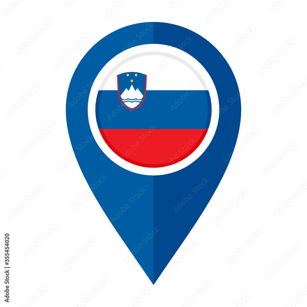 flat mapp marker icon with slovenia flag, isolated on white background
flat mapp marker icon with slovenia flag, isolated on white background