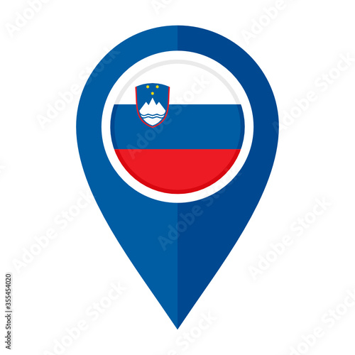 Free Download flat mapp marker icon with slovenia flag, isolated on white background
 - GFXLoad