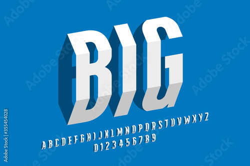 Modern paper style font, alphabet letters and numbers