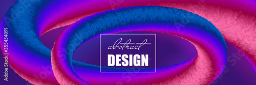 Colorful abstract background with futuristic gradient waves. Trendy illustration for business poster, web banner, landing page or cover