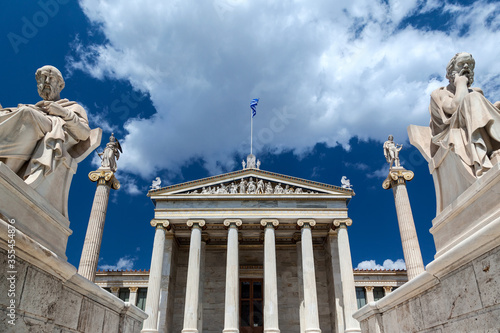 фотографія The Academy of Athens, one of the three building that compose the architectonic Hansen Trilogy, in Athens, Greece