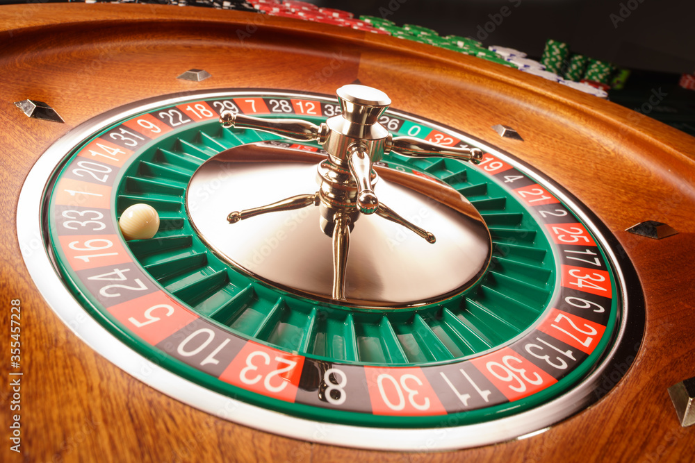Roulette table close up at the Casino Roulette table close up at the Casino