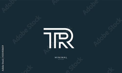 Alphabet letters icon logo TR photo