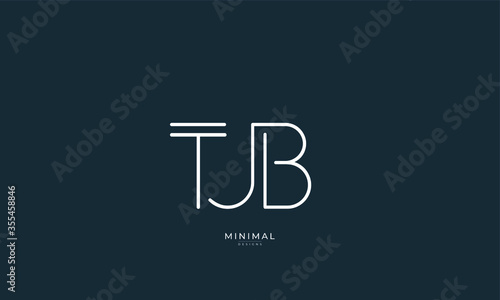 Alphabet letters icon logo TJB