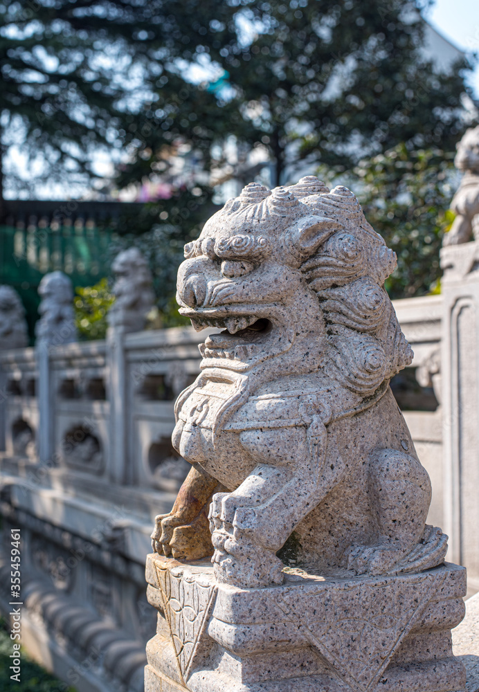 The statue of the China lion