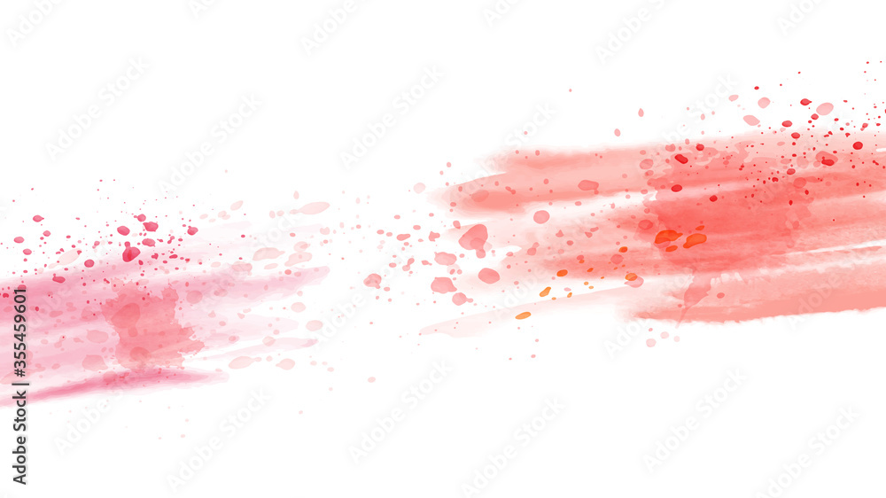 Fototapeta premium Red abstract watercolor splash background