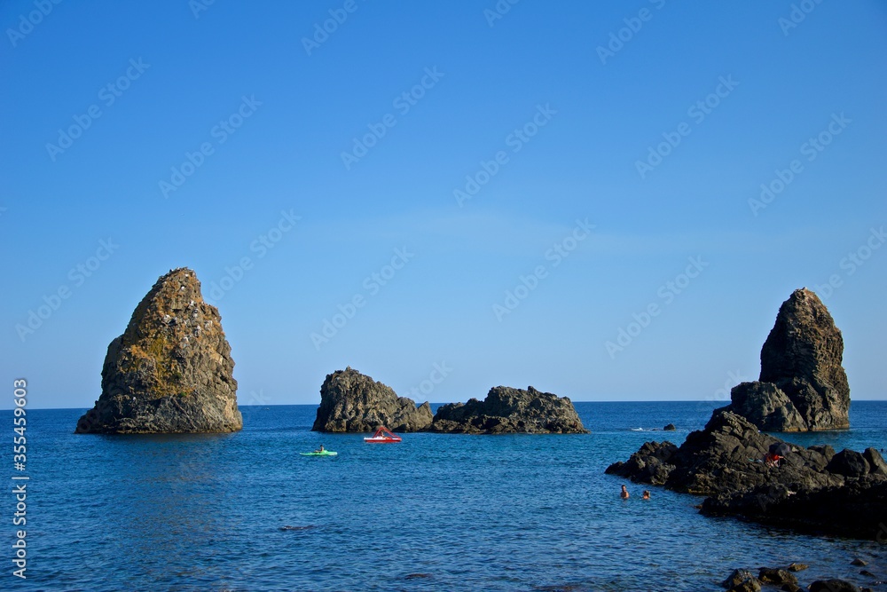 Rocky shores near Catania, Sicily