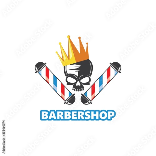 barber shop icon logo vector icon