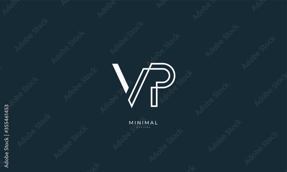 Alphabet letters icon logo VP Alphabet letters icon logo VP