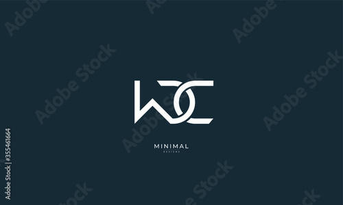 Alphabet letters icon logo WDC