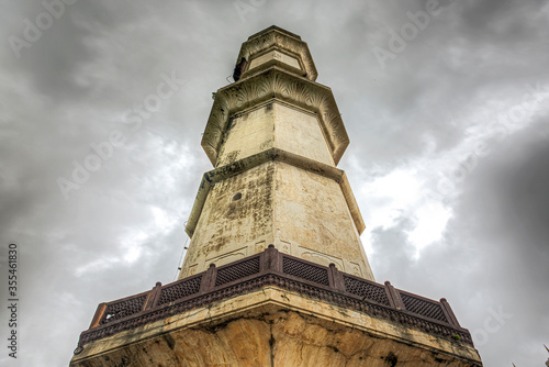 One of the minaret at the Bibi ka Maqbara, built by Azam Shah in 1678, as a son's tribute to his mother, Begum Rabia Durrani, the Queen of Mughal emperor Aurangzeb. Aurangabad, Maharashtra, India photo