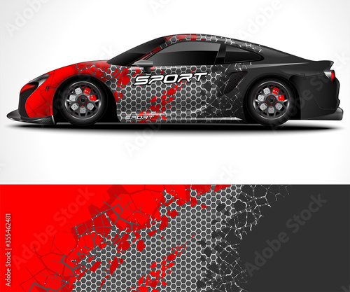 Racing Sport Car Wrap design and vehicle livery