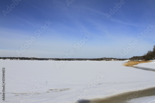 winter landscape with snow