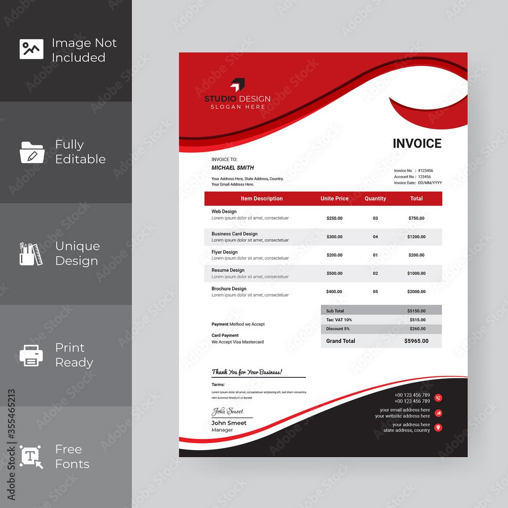 Business style letterhead templates for your project design for Vector.	